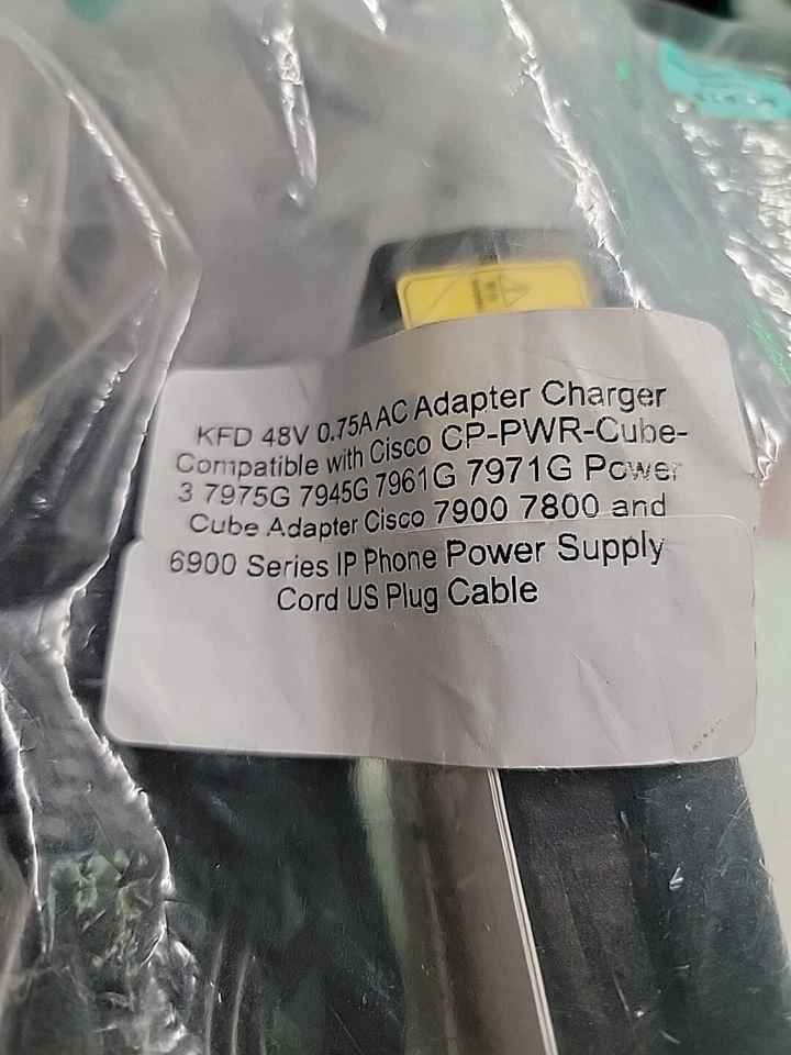 Replacement 48V AC Power Supply Adapter For Cisco 7975G, 7945G, 7961G, 7971G +++ - Image 1 of 1