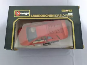 Burago Lamborghini Diablo 1990 Diecast Car Model 1:18 Scale Diamonds 3028 Red - Bild 1 von 2