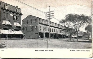 Unused UDB Postcard Main Street Ayer Mass MA Massachusetts Early View  - Picture 1 of 2