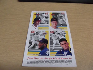 1992 TOPPS MAGAZIN 4-KARTEN BLATT MIT GARY SHEFFIELD/FLEMING/ANDERSON/NIXON - Bild 1 von 1