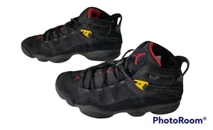 Anelli Jordan 6 da uomo neri rosso zolfo taglia 12 ottime condizioni spedizione veloce - Foto 1 di 12