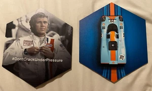 Tag Heuer Monaco Promotion Sign with Steve Mcqueen campaign display Lot of 2 New - Picture 1 of 6