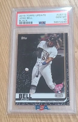 2019 Topps Update Black #US274 Josh Bell #d /67 Pirates PSA 10 (Pop 1) - Image 1 of 2