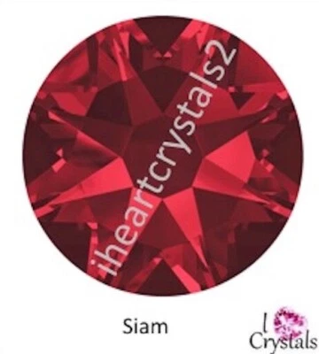 SIAM Rojo Oscuro 4mm 16ss 2088 IHC Cristal Austriaco Estrás Plano 144 piezas Foto 1 de 4