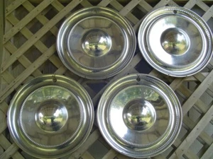 1951 1952 CHRYSLER NEW YORKER HUBCAPS WHEEL COVERS CENTER CAPS ANTIQUE VINTAGE - Picture 1 of 17