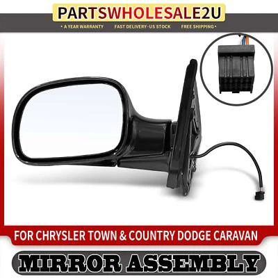 Espejo retrovisor eléctrico izquierdo con textura plegable manual para Chrysler Town & Country Dodge Foto 1 de 4