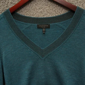 Suéter Pullover RAG & BONE Para Mujer LG Lana Merino Escote en V (642) - Imagen 1 de 11