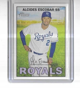 2016 Topps Heritage #7 Alcides Escobar Kansas City Royals - Picture 1 of 2