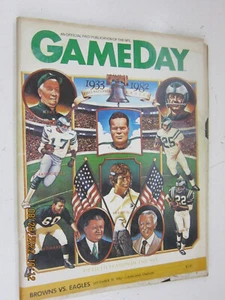Vintage 1982 GameDay NFL Magazine/Program, Browns VS Eagles. 50th Season Issue. - Picture 1 of 6