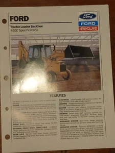 Ford New Holland 455c Traktor Lader Bagger Prospekt Technische Daten - Bild 1 von 1