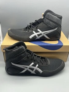 Asics Matcontrol 3 Men’s Size 12.5 Wrestling Boxing Shoes Black & Silver NWB NWT - Picture 1 of 17