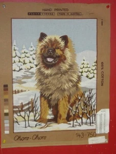 Handpainted Needlepoint Canvas - TAPEX VIENNA - Chow Chow - Picture 1 of 1