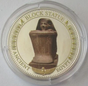 Islas Salomón 2 Dólares 2018 Antiguo Egipto Bloque Estatua Plata - Imagen 1 de 2