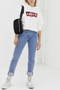 Levi's cropped batwing hoodie with sequin logo - Picture 1 of 11