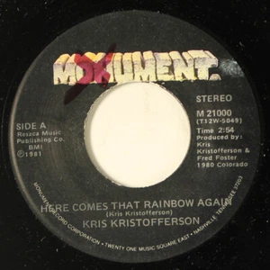 KRIS KRISTOFFERSON: here comes that rainbow again / the bandits of beverly hills - Picture 1 of 2