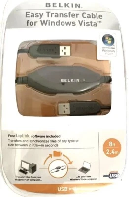 Belkin Easy Transfer Cable For Windows Vista 722868597767 P.No. F5U258 Free Ship - Image 1 of 3