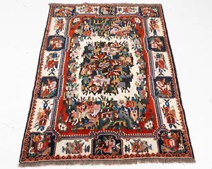 Persiann Bakhtiarii Handwoven Rug 4'11"x3'3" (149.5x105cm Oriental Carpet) - Picture 1 of 11