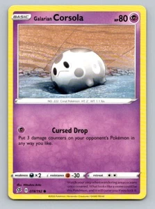 2020 Pokemon Card Rebel Clash Galarian Corsola 78/192 - Picture 1 of 2