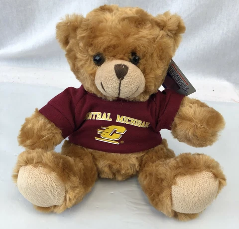 CENTRAL MICHIGAN CHIPPEWAS NCAA 9" PLUSH BEAR WITH SCHOOL SWEATSHIRT FREE SHIP Cover