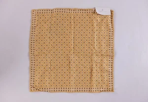 BRUNELLO CUCINELLI hand made yellow geometric silk pocket square authentic NWT - Picture 1 of 5