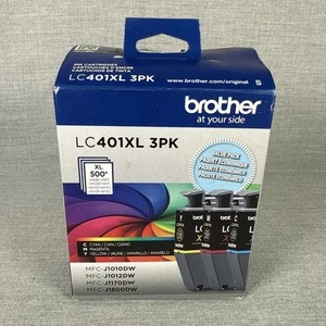 Tinta Brother LC401XL3PKS 500 páginas rendimiento alto rendimiento cian/magenta/yl (3/pk) 4444 - Imagen 1 de 6