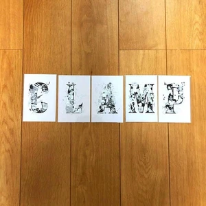 Juego de 5 llaves visuales de tarjetas postales de exposición CLAMP - Imagen 1 de 9