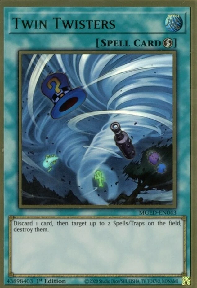 Twin Twisters - MGED-EN043 - Premium Gold Rare - 1st Edition Near Mint Maximum G - Image 1 of 1