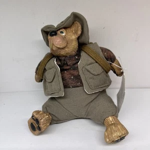 Russ Berrie Bear the Country Folk Kyack Camper Hunter Fisherman - Picture 1 of 8