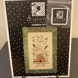 Sisters and Best Friends Summer Joy Cross Stitch Pattern + Embellishments - Picture 1 of 6