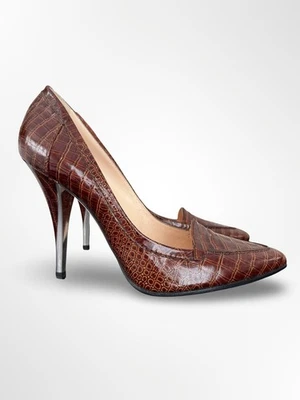 Zapatos de tacón Casadei 1594C de cuero de cocodrilo de arce talla 41 (US 11) hechos en Italia Foto 1 de 4