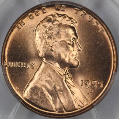 1955-D PCGS MS66RD Lincoln Cent 43972971 - Image 1 of 3