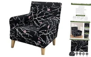 Banquet Armchair Slipcover Printed Chair Covers with Arms Stretch Club 1PCS 40 - Picture 1 of 7