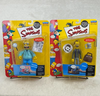 Lote De Colección Playmates 2000 Los Simpson WOS Grampa Simpson & Lenny Sellado Nuevo en Paquete Foto 1 de 4