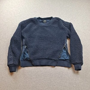 Backcountry Sweater Women XS Blue Side Zip Sherpa Jacket Comfy Jumper Ski Hike - Picture 1 of 9