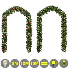 Weihnachtsgirlande Tannengirlande Girlande Weihnachstdeko Lichterkette mit Leds