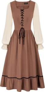 Scarlet Darkness Medieval Renaissance Dress Women's Long Sleeve Peasant Gown 2XL - Picture 1 of 2