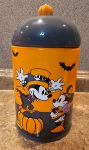 Disney Characters Mickey Minnie Goofy Donald ~ Halloween Cookie Jar Canister New - Picture 1 of 10