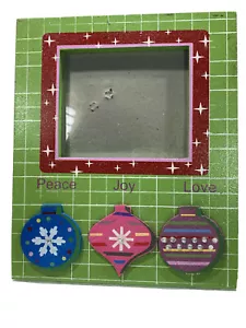 Marco de fotos estilo Navidad con adornos de imitación paz amor alegría 7 pulgadas X 8,5 pulgadas - Imagen 1 de 8