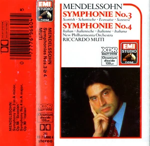 MENDELSSOHN Symphonies No.s no. 3 & 4 Muti * New Philharmonia Orchestra cassette - Picture 1 of 2