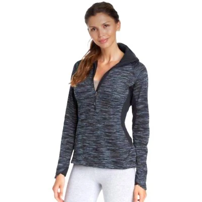 COLUMBIA Cuello Simulado Mecha Humedad Correr Top Camping Activo Media Cremallera Verde Azulado  Foto 1 de 4