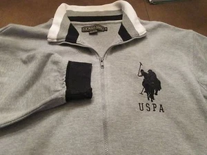 US POLO ASSN. GRAY JACKET WITH GREAT CHEST LOGO SIZE M - Picture 1 of 5