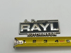 Vintage Metal Dealer Dealership Emblem / Badge - A.D. Rayl Hutchinson, Kansas KS - Picture 1 of 4