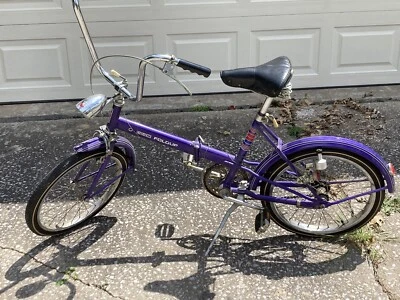 CCM 1970’s Foldup Folding 20” Purple Bike With Headlight RARE - Image 1 of 4