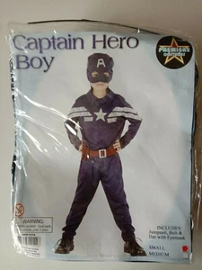 CAPTAIN HERO BOY COSTUME (Small 110-120cm) - Picture 1 of 5