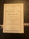 Catalogue of Third Annual Bench Show of Dogs by MA Kennel Club - 1882 - Rare