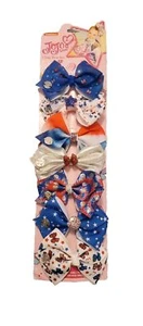Jojo Siwa Set Of New Hair Bows Red White And Blue Patriotic (7) - Picture 1 of 5
