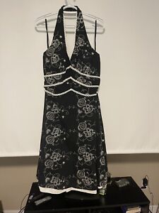 agb cocktail dress size 12- black and white with sparkles