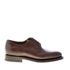 SANTONI chaussures homme Dark brown hand-antiqued leather derby dress Goodyear