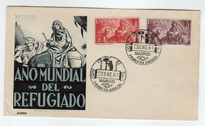 Espagne FDC 1er jour 1961 oblit. Madrid Ano mundial del refugiado /L4954 - Picture 1 of 1