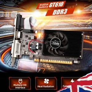 GT610 Display Card 810MHZ DDR3 1GB Gaming Video Card for Computer Desktop Game - Picture 1 of 12